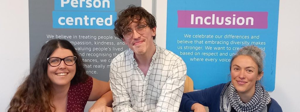 Independent Lives' community researchers, Polly, Gareth and Cara [L-R]